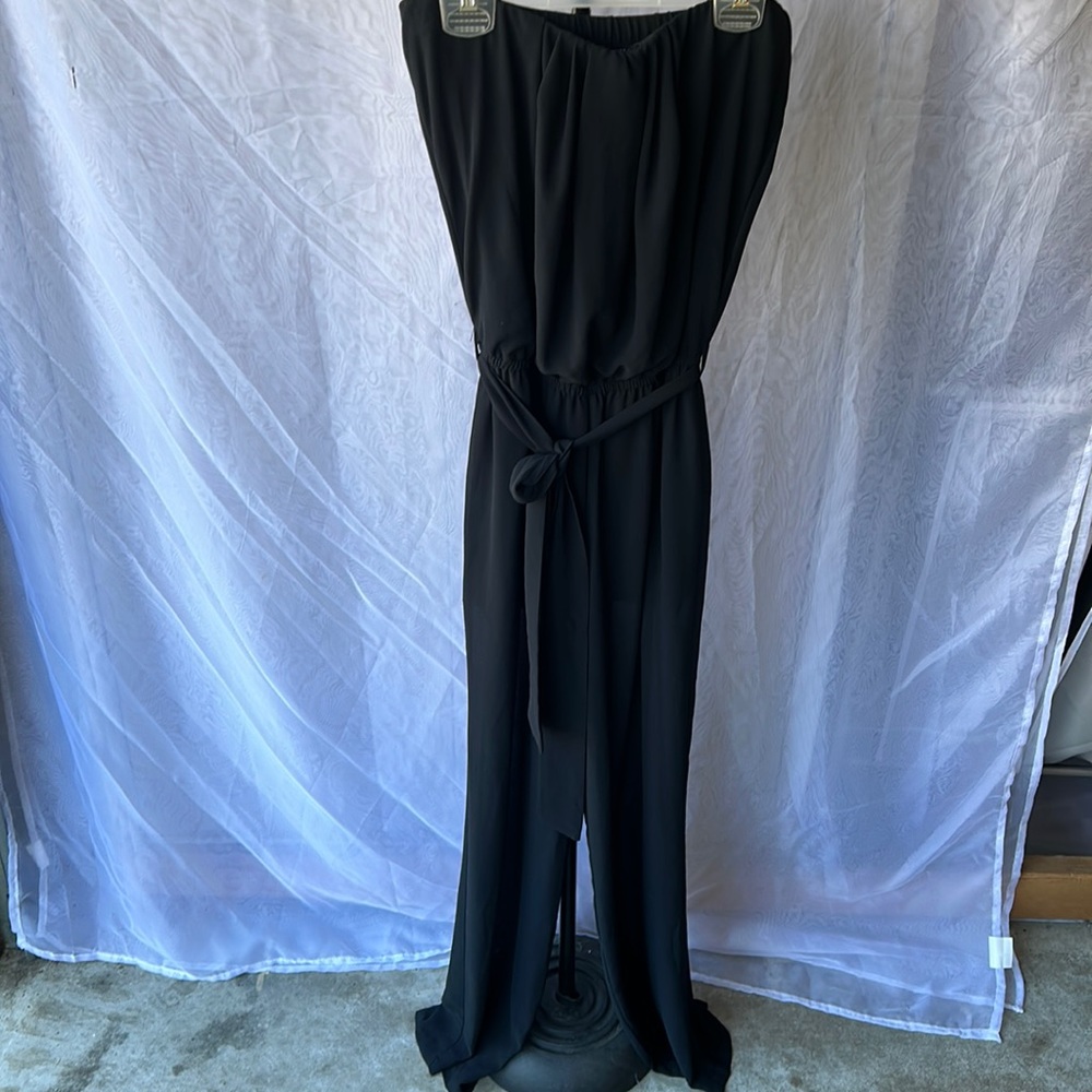 Strapless Black Pant Suit